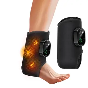 Electric Foot Heat Massager Vibrating Massage Machine Breathable Material Heated Protection for Feet and Ankle Joints USB Rechargeable Massagers