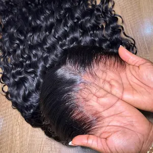 Bling Hair 180Density Glueless Human Hair Wig 5x5 Deep Wave Lace Closure Human Hair Wig Pre-cut Pre-plucked 7x5 Deep Wave Wig Human Hair Ready To Wear Deep Wave Wig For Wig Beginners