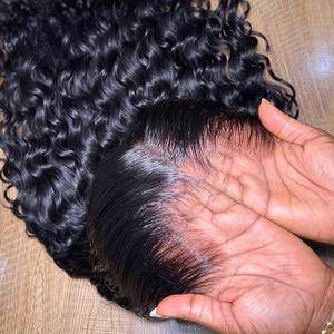Bling Hair 180Density Glueless Human Hair Wig 5x5 Deep Wave Lace Closure Human Hair Wig Pre-cut Pre-plucked 7x5 Deep Wave Wig Human Hair Ready To Wear Deep Wave Wig For Wig Beginners