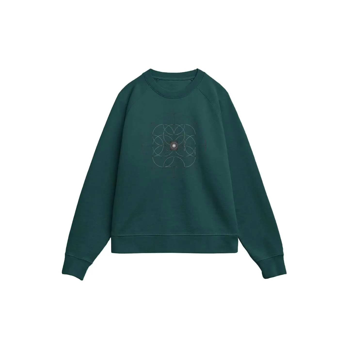 Men's Ultra-Heavyweight French Terry Crew Neck Long Sleeve Sweatshirt - Web of Creation, 100% Organic Cotton, Unisex Casual Top, Roomy All-Cotton Natural Loose-Fitted Extra-Large Men's Sweatshirts, Roomy Men's Sweatshirts