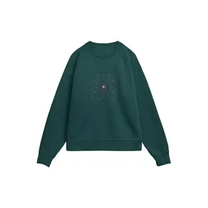 Men's Ultra-Heavyweight French Terry Crew Neck Long Sleeve Sweatshirt - Web of Creation, 100% Organic Cotton, Unisex Casual Top, Roomy All-Cotton Natural Loose-Fitted Extra-Large Men's Sweatshirts, Roomy Men's Sweatshirts