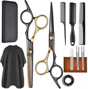 13 PCS Hair Cutting Scissors Shears Kits，Professional Haircut Scissors Kit with Cutting Scissors，6.5 Inches Hair Cutting Scissors Kit for Men/Women/Kids/Salon & Home
