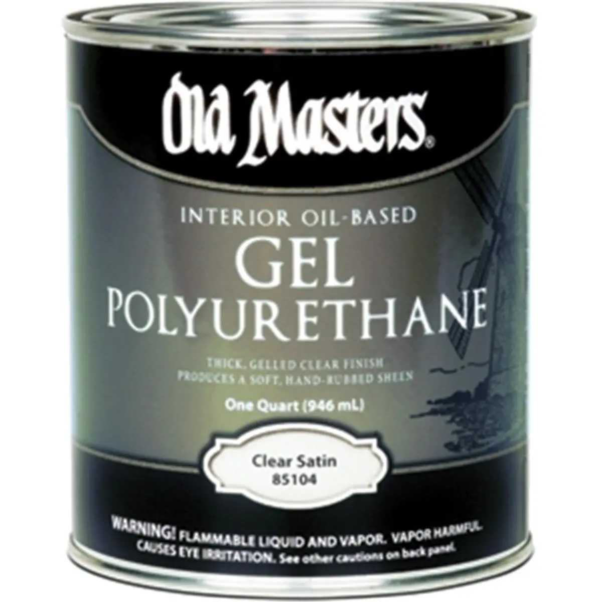 212 MAIN Old Masters 85104 Oil-Based Gel Polyurethane Protector - 1 Qt Can, Automotive Interior Gel Varnish, Oil Based Paint Compatible, Satin Finish with Soft Touch Finish, Produces a Soft Hand-Rubbed Sheen