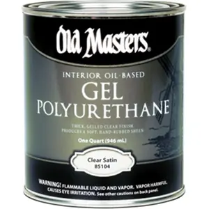 212 MAIN Old Masters 85104 Gel Polyurethane Protector - 1 Qt Can, Gel Varnish for Automotive Interior, Oil Based Paint Compatible, Satin Hand-Rubbed Soft Touch Finish