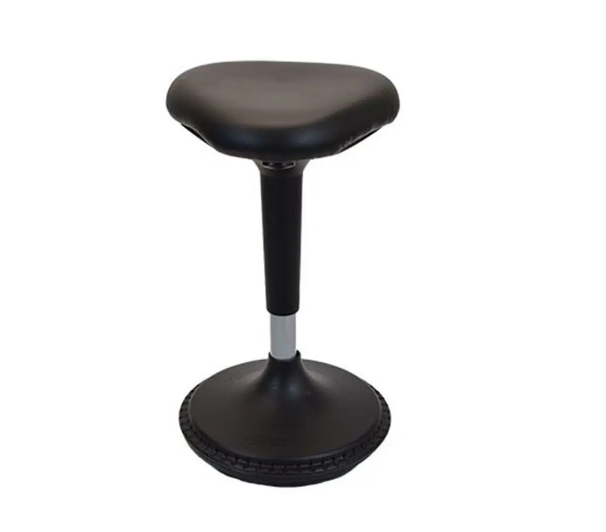 212 MAIN Black Tall Triangle Seat Active Sway Balance Chair - Metal Frame, Modern, Adjustable Height, 360° Swivel, Tool-Less Assembly Office Commercial Furniture