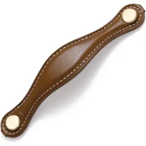 Brown Drawer Pulls 5 Pack 5"(128mm) Handles Knobs for Cabinets Drawers Dressers