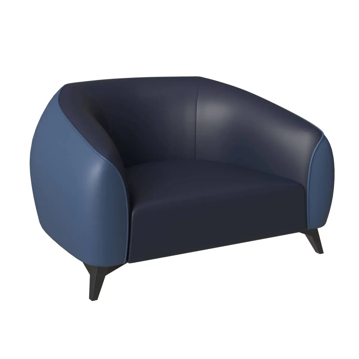 LeisureMod OS37BU Opula Collection Single Seater Sofa, Blue