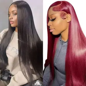 [Combo sale 26"&22"]  get 2  Straight 13x4 Lace Front Wigs Human Hair for Women 180 Density HD Transparent Lace Frontal Wigs For Women