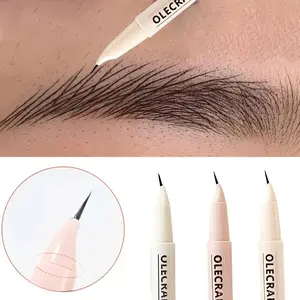 Curved Tip Eyeliner Pen, Fine Liner for Lower Lashes & Corners, Waterproof Sweatproof Brow Pencil, Smudge-Proof Long-Lasting Makeup