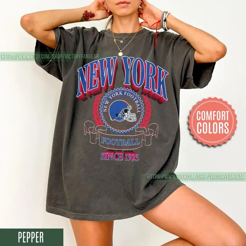 Giant Vintage Style Comfort Colors T-Shirt,New York Football Crewneck,NY Giant T-Shirt,New York Football Tshirt,New York Fan Gift FTY9
