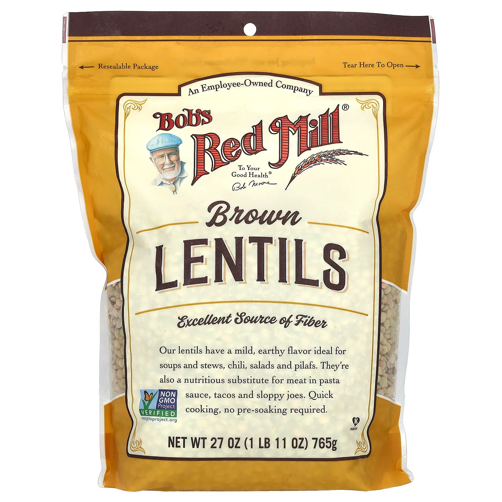 Bob's Red Mill Brown Lentils, 27 oz (765 g)
