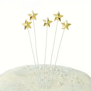 3D Mini Star Cake Topper, 30pcs/set Cake Decoration, Cake Topper for Birthday Celebrations, Wedding Cake Topper, Party Decorations, Baking Accessories, Ornaments