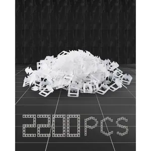 VEVOR Tile Leveling System Clips, 2200-Piece Tile Leveler Spacers, 1/16(1.5 mm) Tile Leveler Clips, Tile Leveling System Tile Installation Tools for Professional Ceramic Tile, Stone Installation