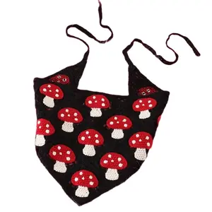 Mushroom Crochet Headscarf