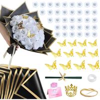 White Glitter Roses Bouquet