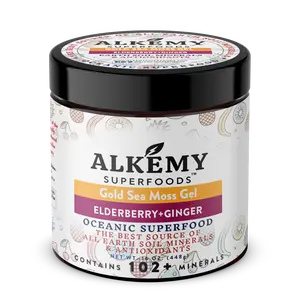 Gold Sea Moss Gel+Elderberry & Ginger