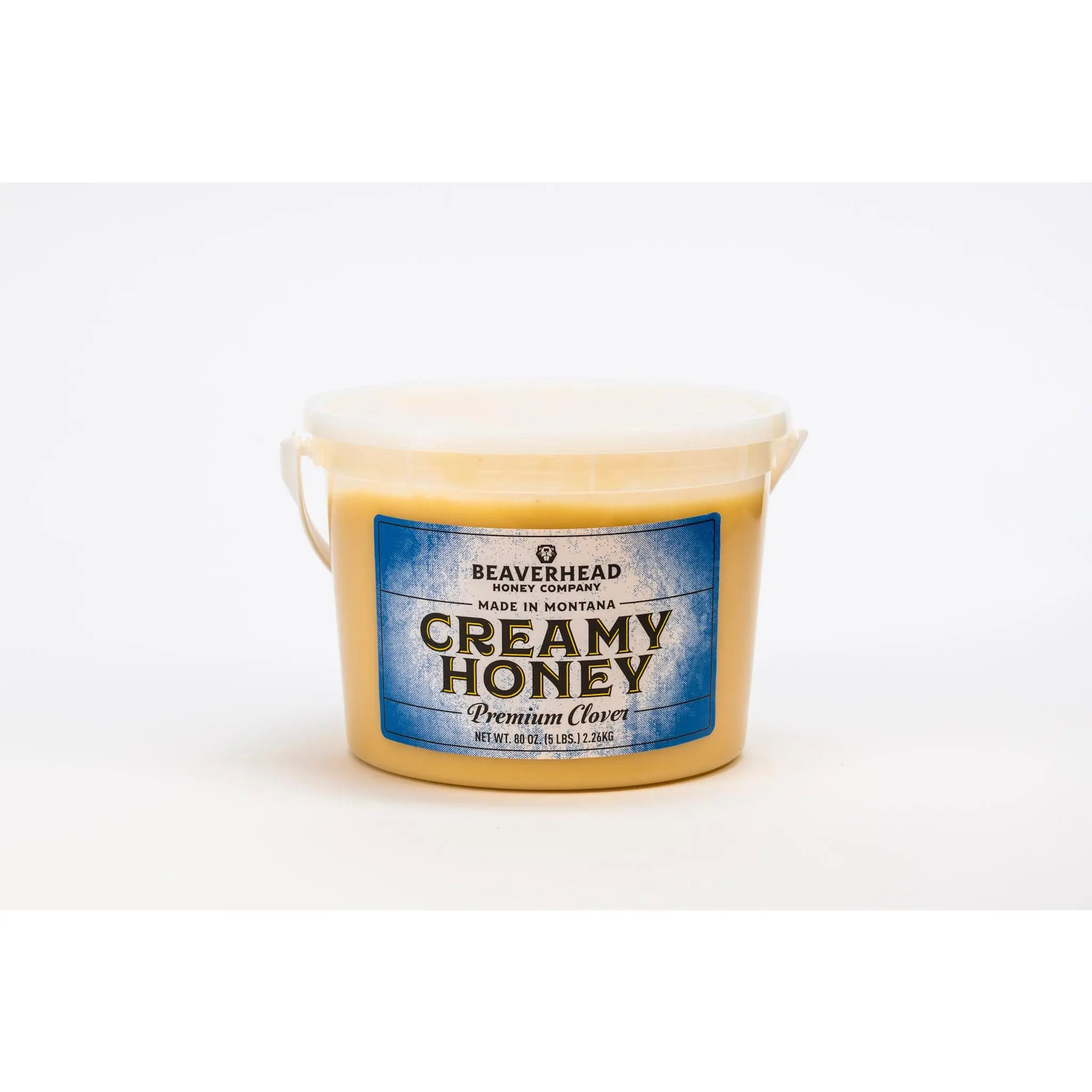 Beaverhead Creamy Clover Honey Bucket, 5 lb, Natural, Sweet Flavor, No Preservatives