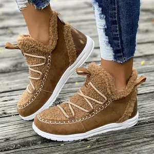 Women's Fall Season Solid Color Casual Cotton Shoes - Cap Toe, Fabric Upper, Inner & Insole, PU Sole - European Special Hand Washable or Dry Cleanable Canvas Sneakers