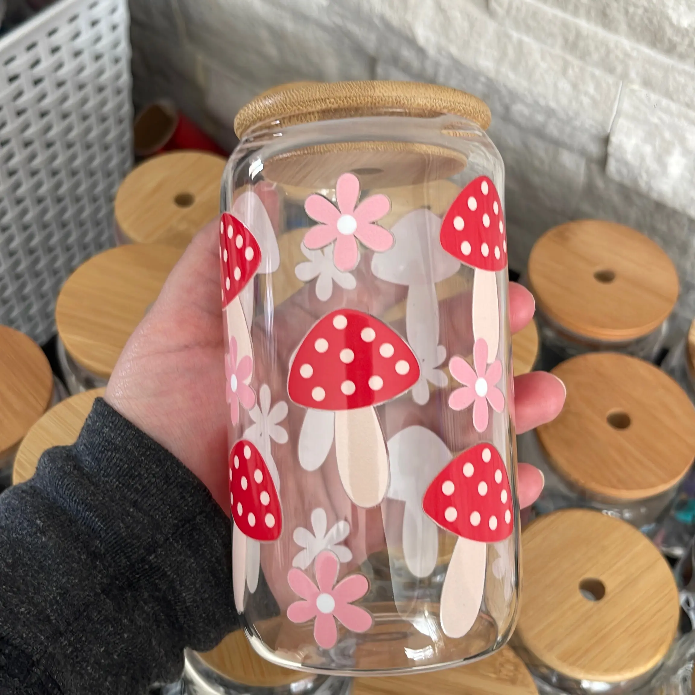 Mushroom Glass Cup