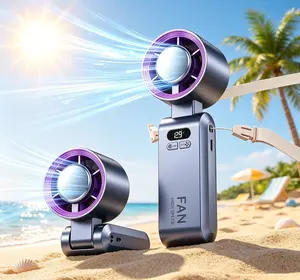High-Speed ​​Mini Handheld Fan USB-Rechargeable, Long-Lasting Battery, Powerful Turbo Airflow, Portable Outdoor Fan for Students, Office Workers, Mothers, and Outdoor Enthusiasts