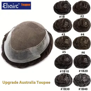 New 2025 Arrivals French Lace with PU Men Toupee ComfortHuman Hair Wig Natural Wave Replacement System DurMale Capillary Prothesis
