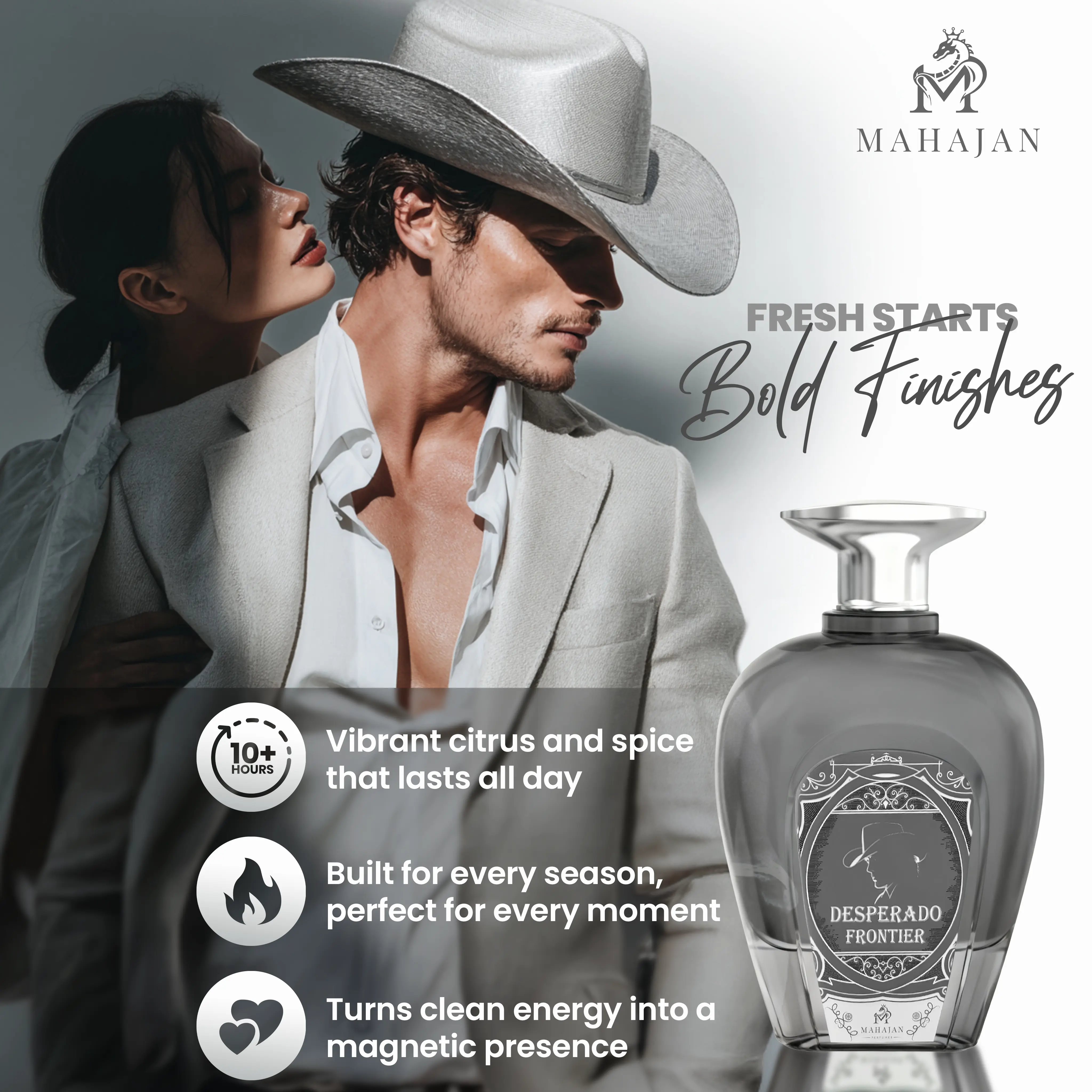 Mahajan Desperado Frontier Eau de Parfum – Bold & Fresh Cologne ...