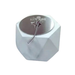 Diamond Tabletop Concrete Firepit Stainless Steel Burner