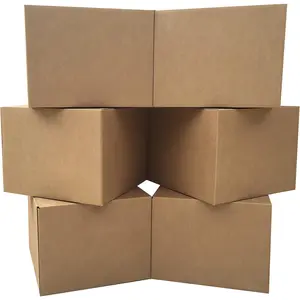Large Moving Boxes 20'' x 20'' x 15'' (Pack of 6), Corrugated Cardboard Boxes for Packing, Shipping & Moving