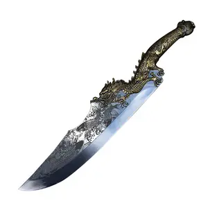 Premium Kitchen Knife with Dragon Carving