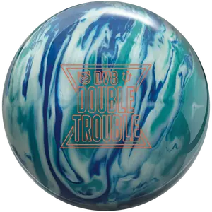 DV8 Double Trouble Bowling Ball - Blue/White/Teal