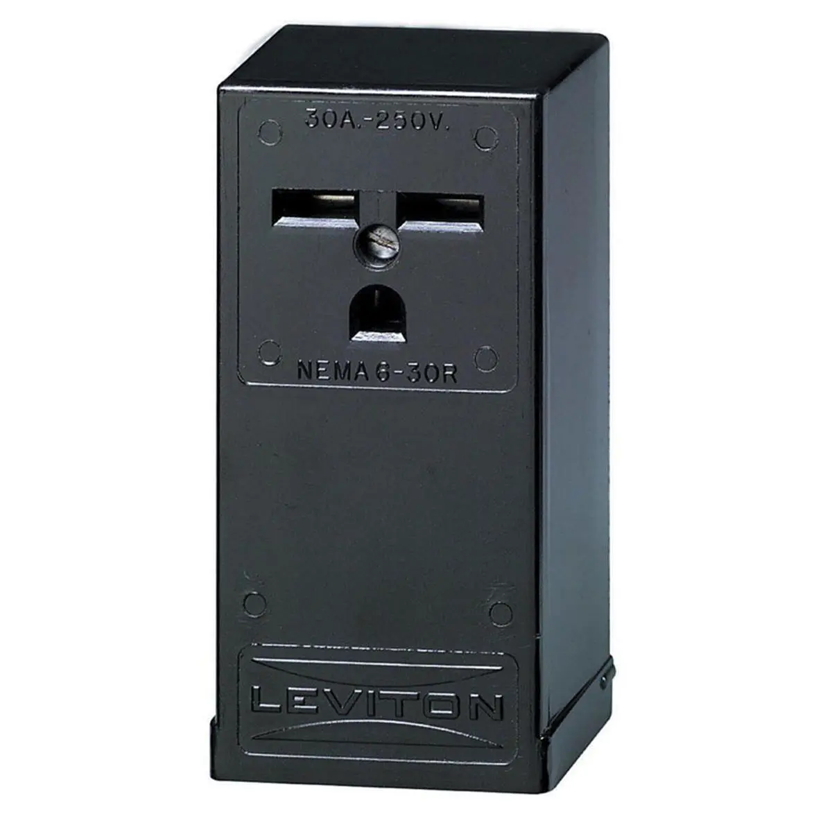 212 MAIN Leviton 6-30R 30A 250V Single Outlet, Black