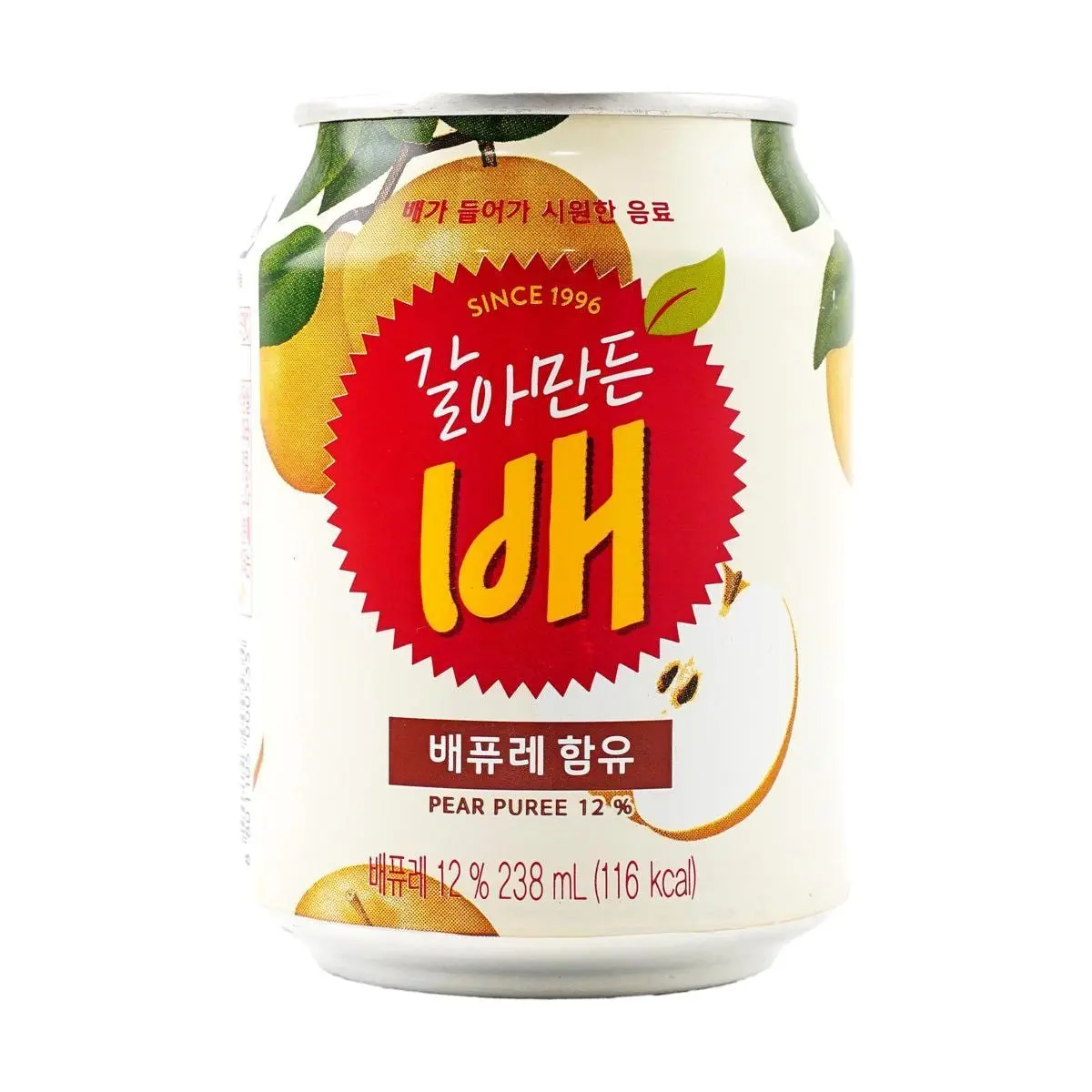 HAITAI Korean Pear Juice Drink with Real Pear Chunks - Refreshing & Natural 238ml