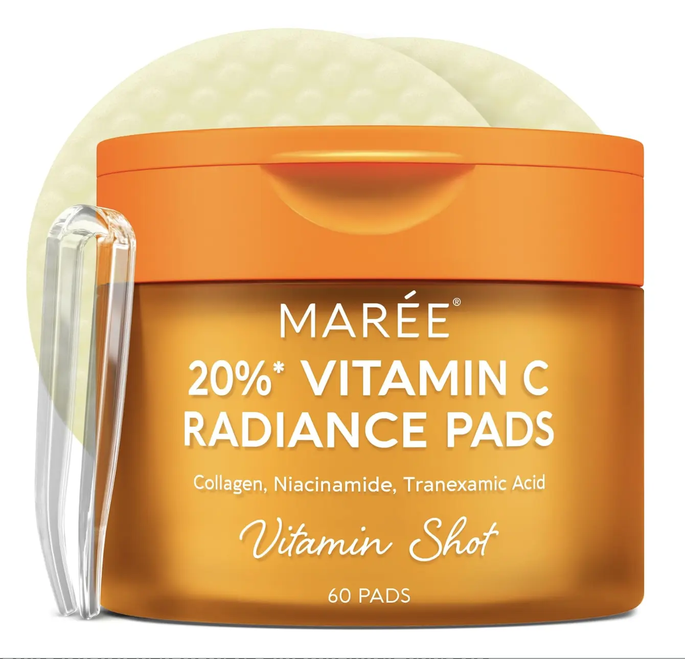 Vitamin C Toner Pads for Face – Brightening Facial Polishes with 20% Complex: Vitamin C Collagen Niacinamide TXA – Facial Radiance, Uneven Skin Tone, Acne Clearing Pads – Glow Up Skincare Device