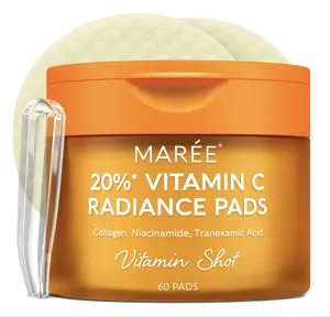 Vitamin C Toner Pads for Face – Brightening Facial Polishes with 20% Complex: Vitamin C Collagen Niacinamide TXA – Facial Radiance, Uneven Skin Tone, Acne Clearing Pads – Glow Up Skincare Device