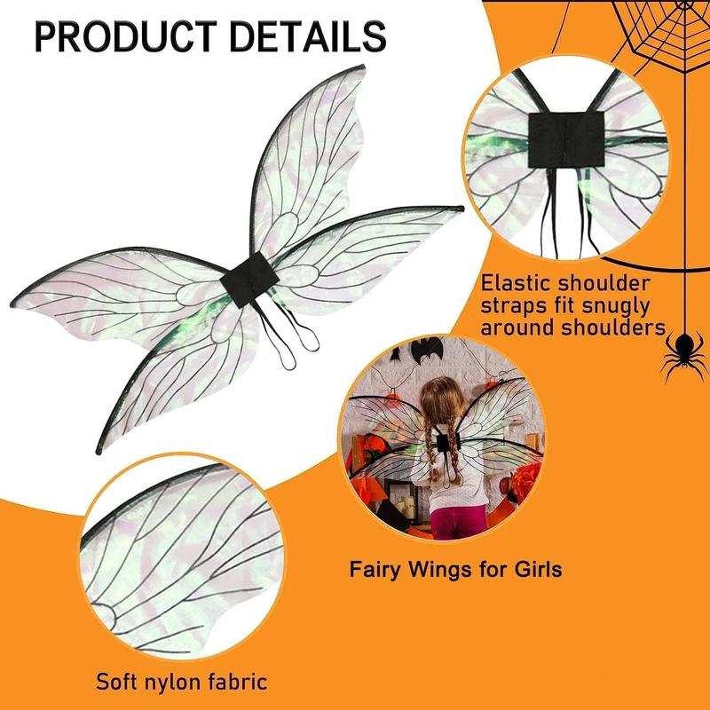 Fairy Wings for Adults, Butterfly Wings for Womens, Halloween Dress Up Fairy Costumes Women Sparkling Angel Wings