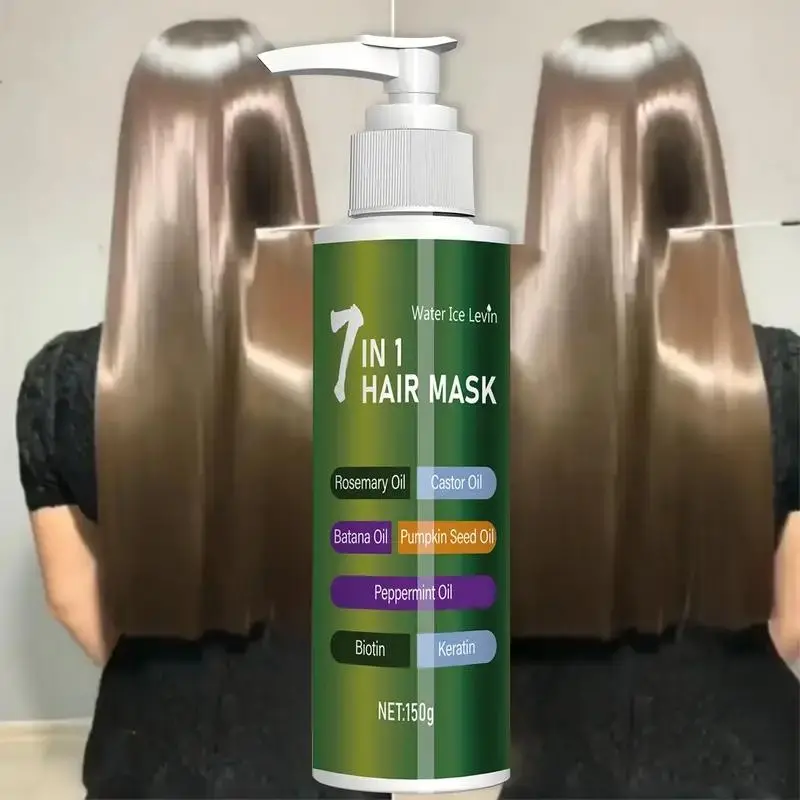 7-in-1 deep care Recovery Hydrating Hair Mask prevents breakage, softens dry hair, and is rich in rosemary oil, castor oil, batana oil, pumpkin seed oil, and biotin keratin Moisturizing Hair Mask