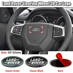 42mm Abs Material Land Rover Logo Car Emblem Steering Wheel Sticker, Fits Ford Focus Fiesta Ranger Mondeo Mustang, Automotive Accessories