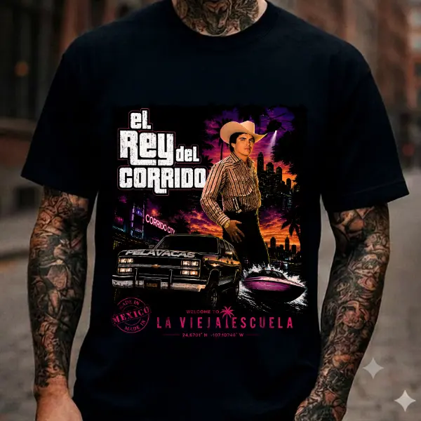 El Rey Del Corrido Shirt, Graphic Chalino Sanchez Tee, Music Mexican Shirt, Street Wear for Men & Women.