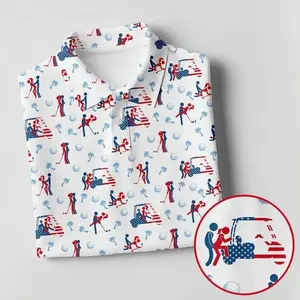 Funny Caddie Golf Polo Shirt for Men, Humorous Golfer Design Performance Shirt, Lightweight Sport Apparel