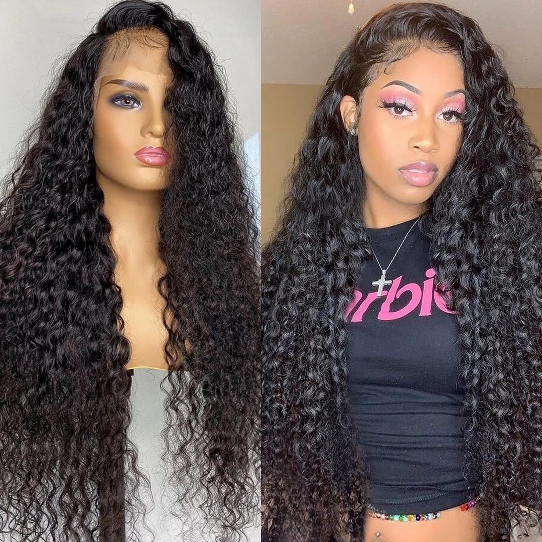 Bling Hair Deep Wave Wig 13x6 HD Lace Frontal Wigs Brazilian Deep Wave Curly Human Hair Wigs For Black Women Preplucked SpringStatements