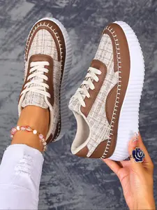 Women's New Casual Sneakers, Fall Winter Low Top Running Shoes, Lightweight Comfortable Slip-On Sports Shoes, Walking Shoes for Outdoor Travel, Lightweight Athletic Sneakers