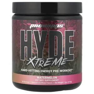 ProSupps Hyde Xtreme®, Hard-Hitting Energy Pre Workout, Watermelon, 7.4 oz (210 g)