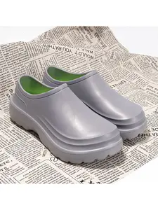 Lightweight Waterproof Thick-Sole Work Shoes | Oil-Resistant Non-Slip Safety Clogs for Chefs & Rain Footwear