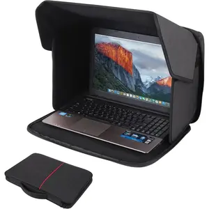 Laptop Sun Shade Lightweight Portable Foldable Cover for 16" Screens with Abrasion Resistance and Long Service Life Computer Hood for Outdoor Use