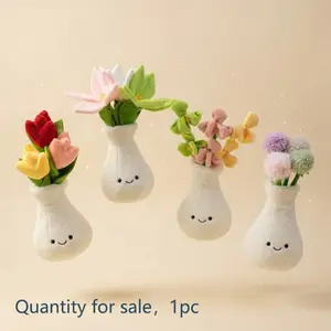 Flower Series Plush Toys, Cuddly Cute Stuffed Animal, Detachable Flowers, Perfect Gift for Birthday, Valentine's Day, Wedding Anniversary, Mother's Day Decoration