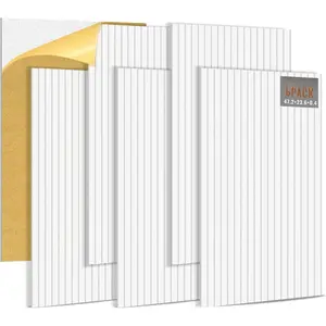 6 Pack Large Acoustic Panels, .2x23.6x0.4 inches, Soundproof Panels for Wall, Suitable for Live Broadcast Room, Media Room, Office Studio&(White)