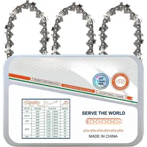 Chain 20 Inch .325" Pitch .058" Gauge 76 Drive Links Fits Blue Max 53543, 8901, 8902(3 Chains)