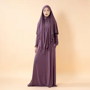 Serenity Veil Set | Premium Lenzing Modal Khimar & Dress Two-Piece Set (MK026)