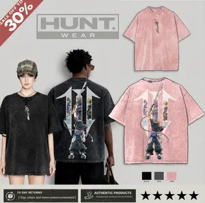 KINGDOM HEARTS SORA 2 sided Washed Tshirt Unisex graphic tee 90s Fabric Fit Clothes Top Cotton, Menswear Top Black Casual Crewneck Shortsleeve Clothes Soft