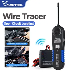 VDIAGTOOL V210 Cable Tracker Detector, DC 6-42V Electrical Open & Short Circuit Tester Wire Fault Breaker Finder Diagnostic Tool Car Precise Line Finder for Home Wall Wire Finding, Automotive Line Maintenance Tone Generator Father's Day Gifts auto